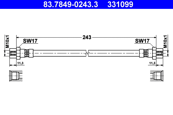 Brake Hose (83.7849-0243.3)