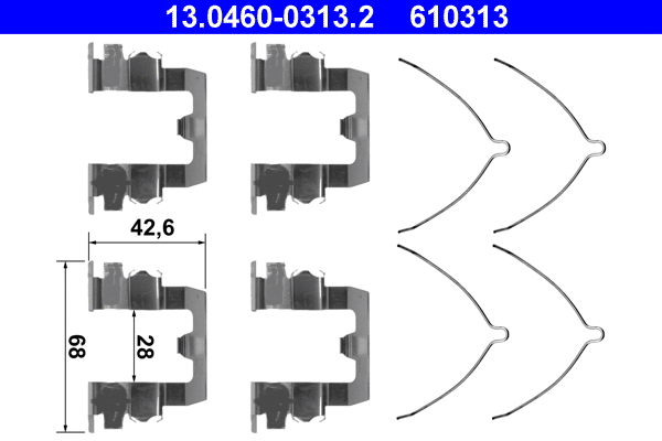 Accessory Kit, disc brake pad (13.0460-0313.2)