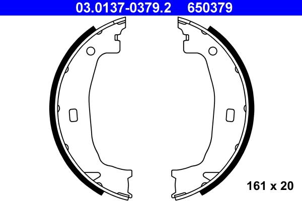 Brake Shoe Set, parking brake (03.0137-0379.2)