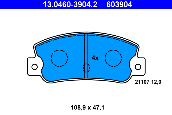 Brake Pad Set, disc brake (13.0460-3904.2)