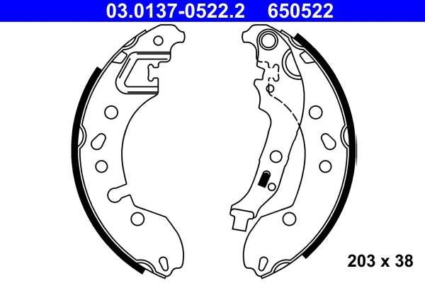 Brake Shoe Set (03.0137-0522.2)
