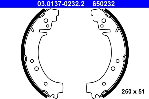 Brake Shoe Set (03.0137-0232.2)