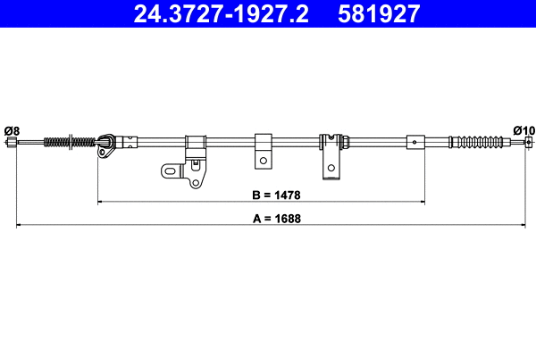 Cable Pull, parking brake (24.3727-1927.2)