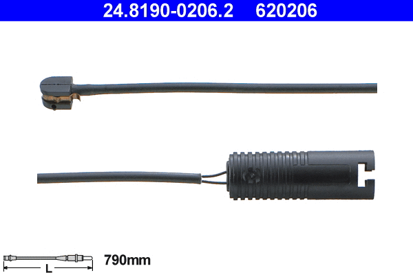 Warning Contact, brake pad wear (24.8190-0206.2)