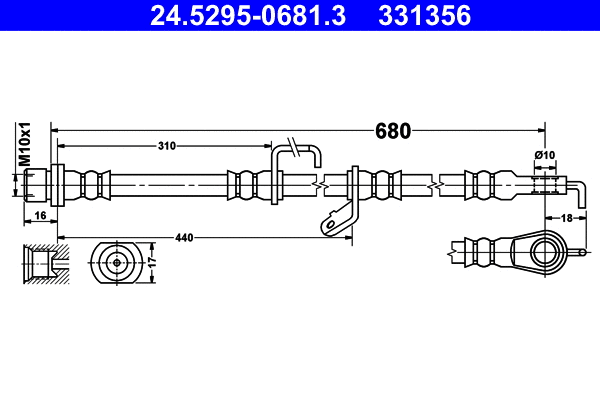 Brake Hose (24.5295-0681.3)