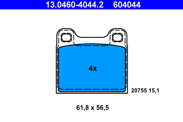 Brake Pad Set, disc brake (13.0460-4044.2)