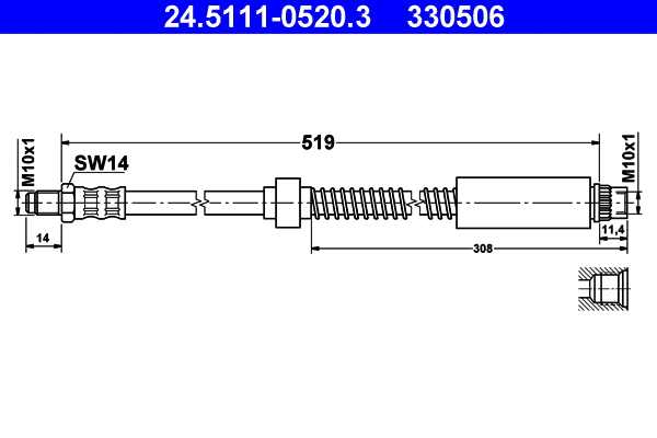Brake Hose (24.5111-0520.3)