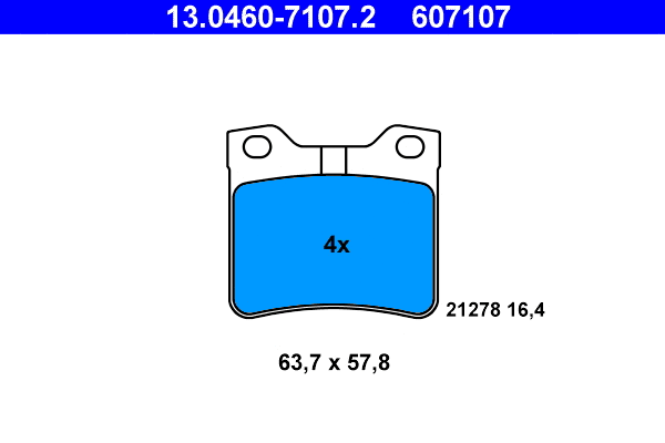 Brake Pad Set, disc brake (13.0460-7107.2)