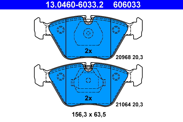 Brake Pad Set, disc brake (13.0460-6033.2)