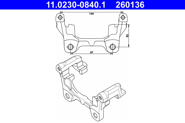 Bracket, brake caliper (11.0230-0840.1)