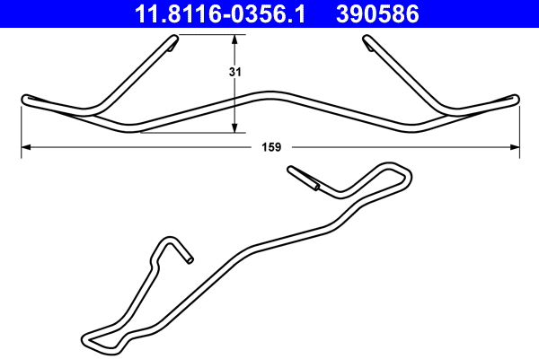 Spring, brake caliper (11.8116-0356.1)