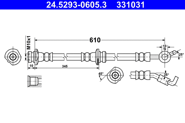 Brake Hose (24.5293-0605.3)