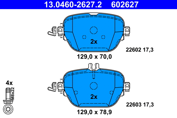 Brake Pad Set, disc brake (13.0460-2627.2)