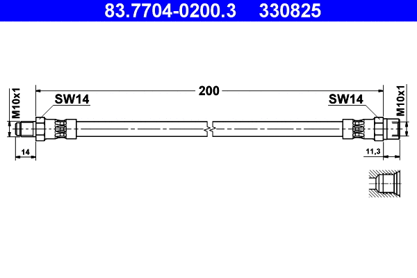 Brake Hose (83.7704-0200.3)