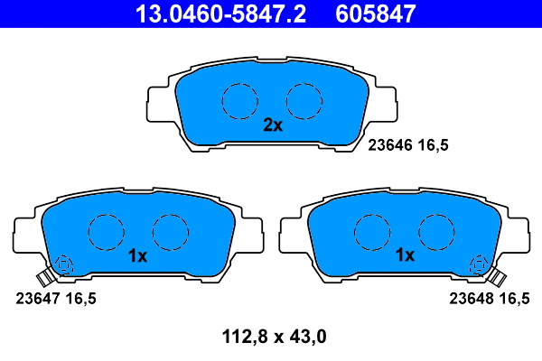 Brake Pad Set, disc brake (13.0460-5847.2)
