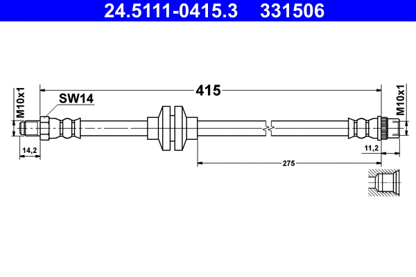 Brake Hose (24.5111-0415.3)