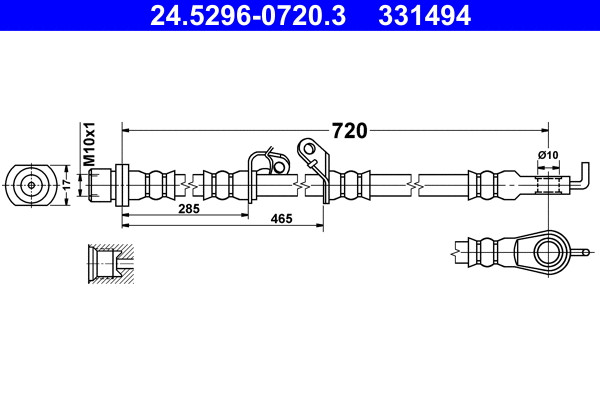 Brake Hose (24.5296-0720.3)