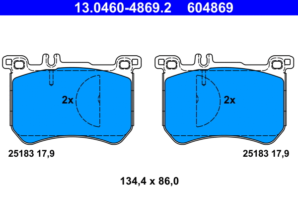 Brake Pad Set, disc brake (13.0460-4869.2)