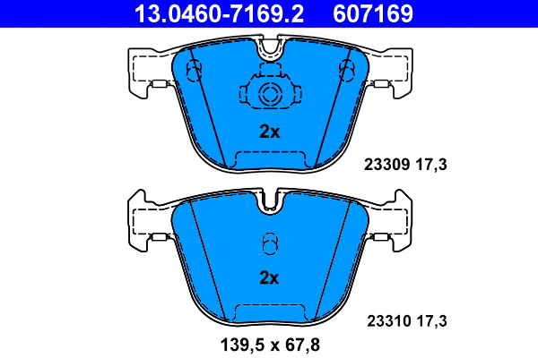 Brake Pad Set, disc brake (13.0460-7169.2)