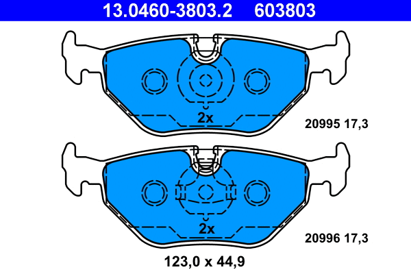 Brake Pad Set, disc brake (13.0460-3803.2)