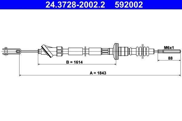 Cable Pull, clutch control (24.3728-2002.2)