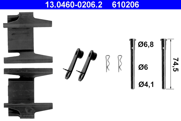 Accessory Kit, disc brake pad (13.0460-0206.2)