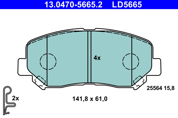 Brake Pad Set, disc brake (13.0470-5665.2)