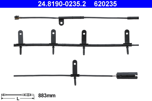 Warning Contact, brake pad wear (24.8190-0235.2)
