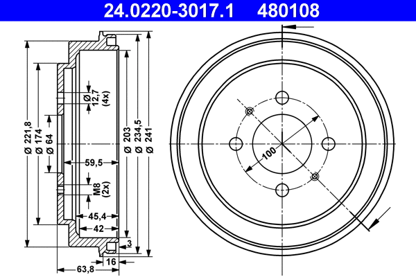 Brake Drum (24.0220-3017.1)