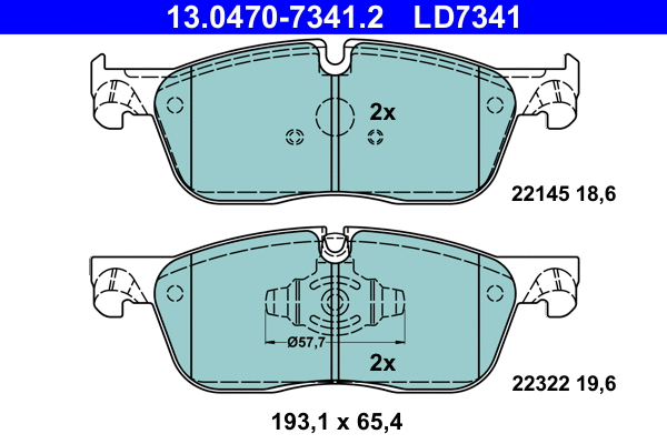 Brake Pad Set, disc brake (13.0470-7341.2)