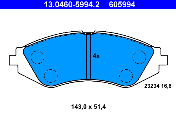 Brake Pad Set, disc brake (13.0460-5994.2)