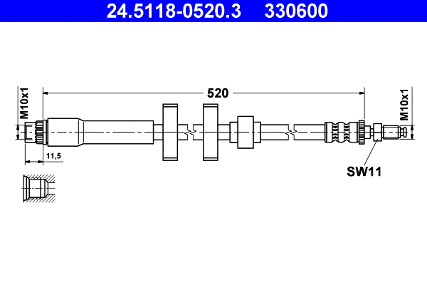 Brake Hose (24.5118-0520.3)