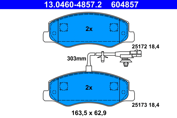 Brake Pad Set, disc brake (13.0460-4857.2)
