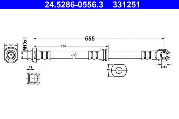 Brake Hose (24.5286-0556.3)