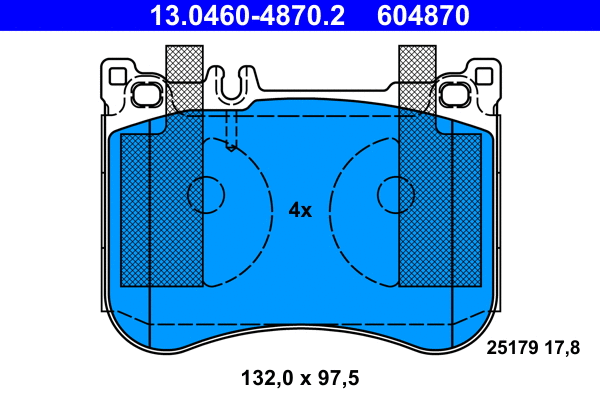 Brake Pad Set, disc brake (13.0460-4870.2)