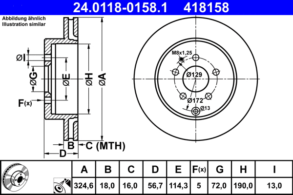 Brake Disc (24.0118-0158.1)