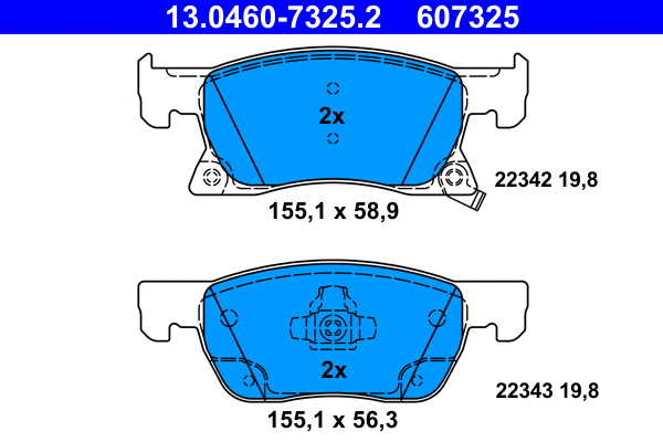 Brake Pad Set, disc brake (13.0460-7325.2)