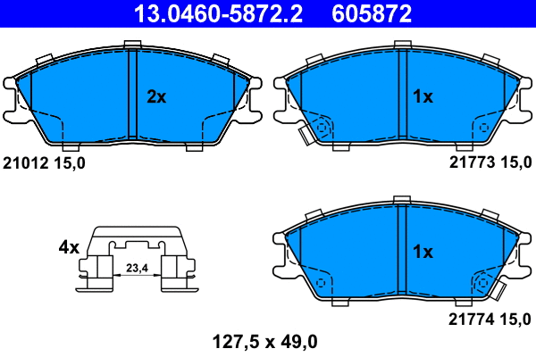 Brake Pad Set, disc brake (13.0460-5872.2)