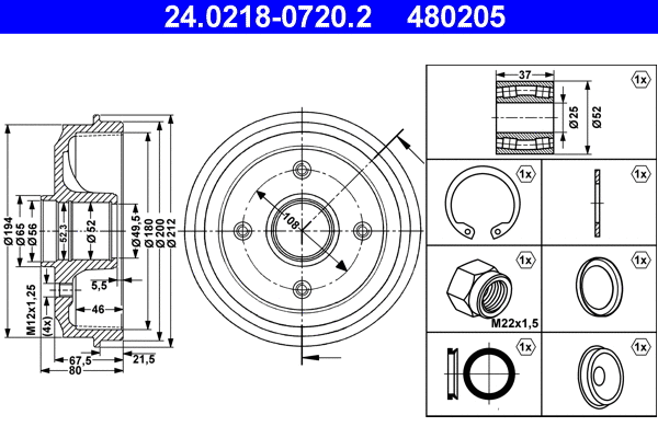 Brake Drum (24.0218-0720.2)