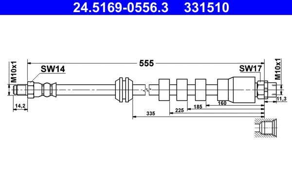 Brake Hose (24.5169-0556.3)