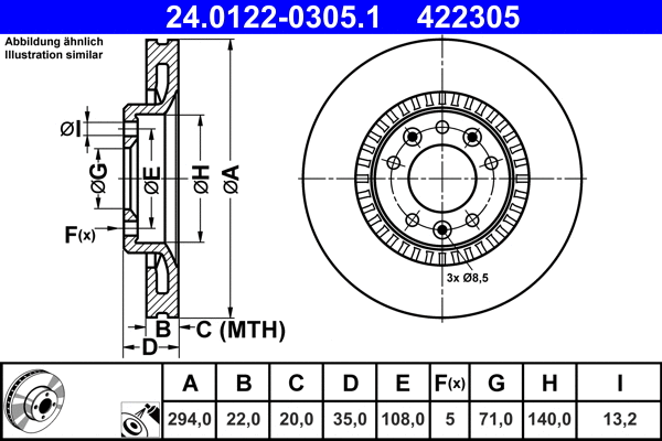 Brake Disc (24.0122-0305.1)