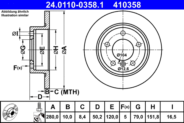 Brake Disc (24.0110-0358.1)
