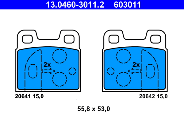 Brake Pad Set, disc brake (13.0460-3011.2)