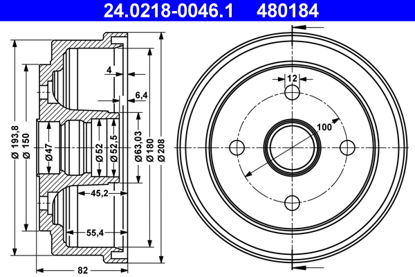 Brake Drum (24.0218-0046.1)