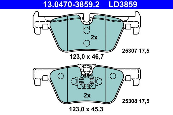 Brake Pad Set, disc brake (13.0470-3859.2)