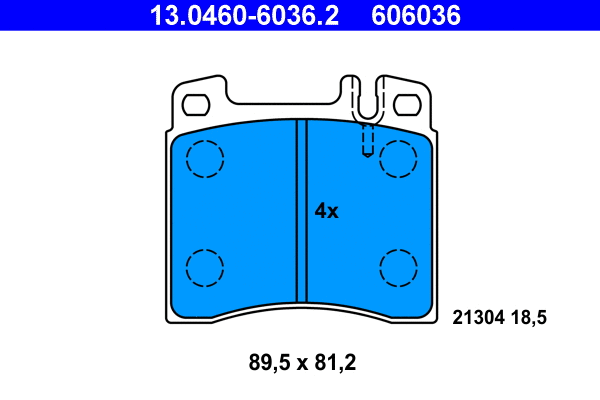 Brake Pad Set, disc brake (13.0460-6036.2)