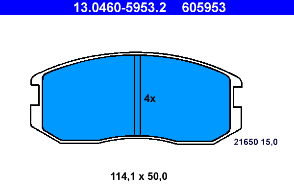 Brake Pad Set, disc brake (13.0460-5953.2)