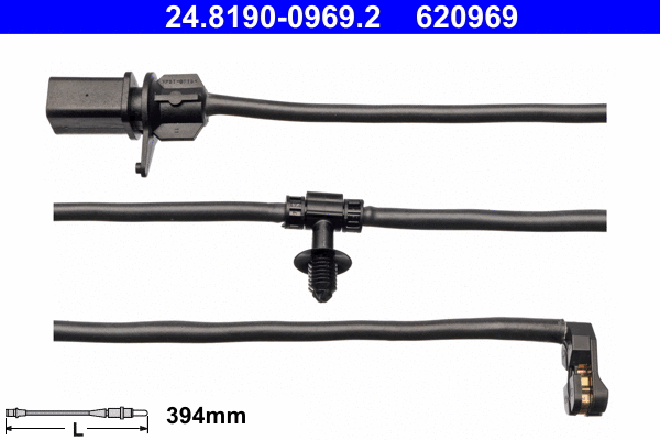 Warning Contact, brake pad wear (24.8190-0969.2)