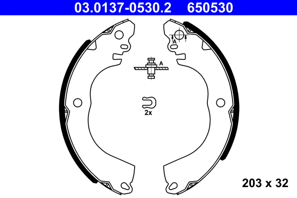 Brake Shoe Set (03.0137-0530.2)