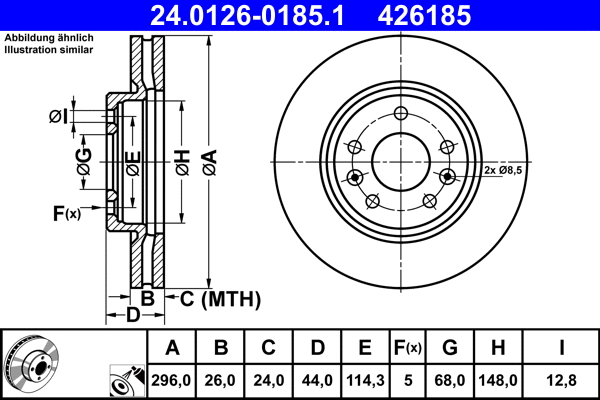 Brake Disc (24.0126-0185.1)